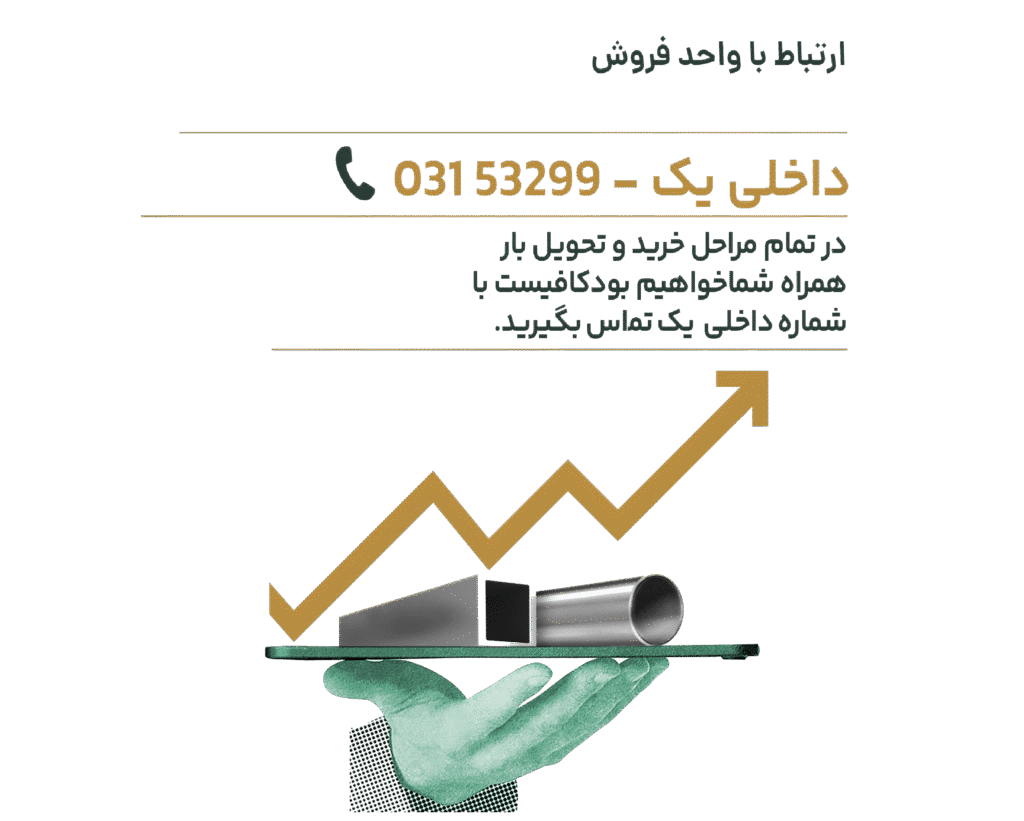 نمایی از لوله‌های گالوانیزه در انبار جهت فروش عمده